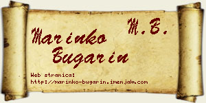 Marinko Bugarin vizit kartica